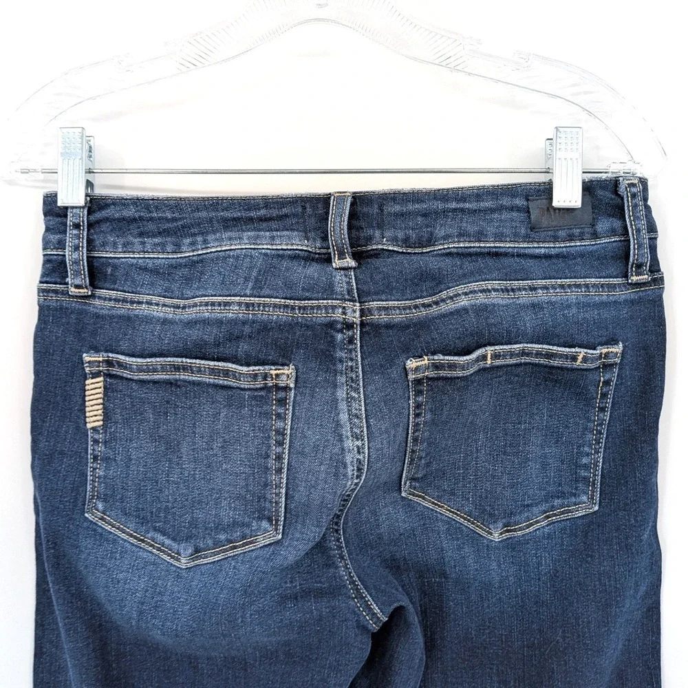 Paige Jax Long Length Denim Shorts Sz 28 Dark Wash‎ Burmuda Walking Short Modest
